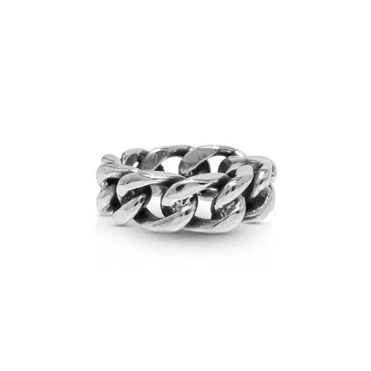 Anello a catena uomo in acciaio inox