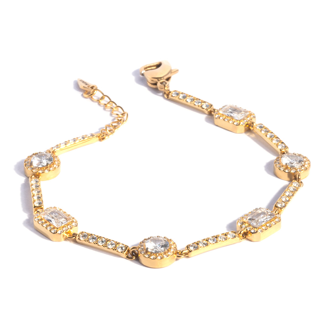 Bracciale space Zircon Mix gold