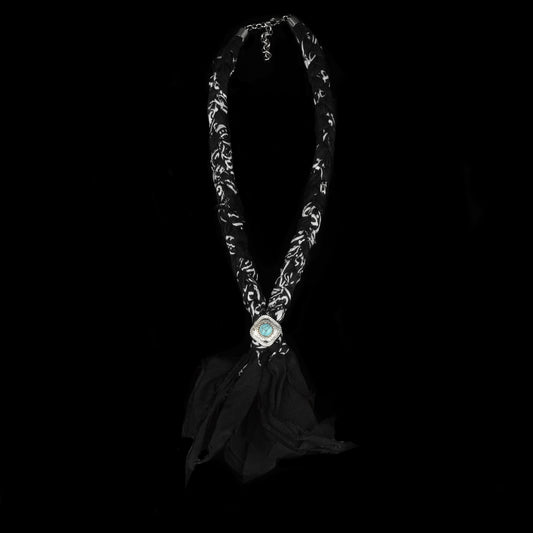 Collana black bandana intrecciata