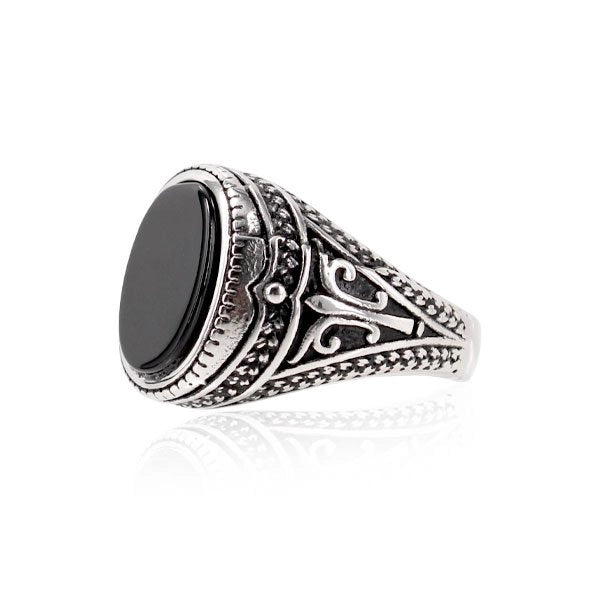 Anello con Pietra in acciaio 316L
