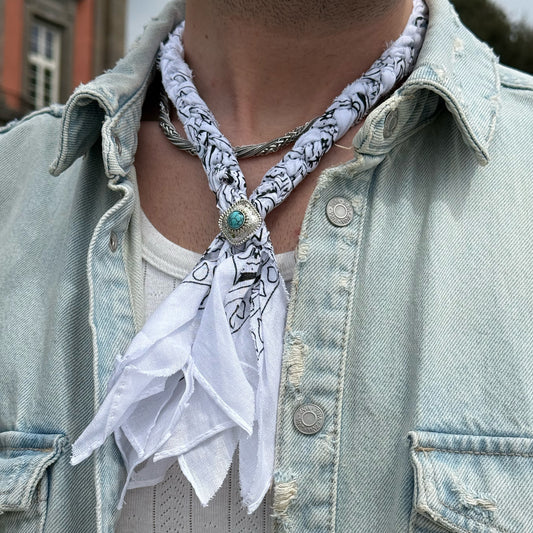 Collana white bandana intrecciata