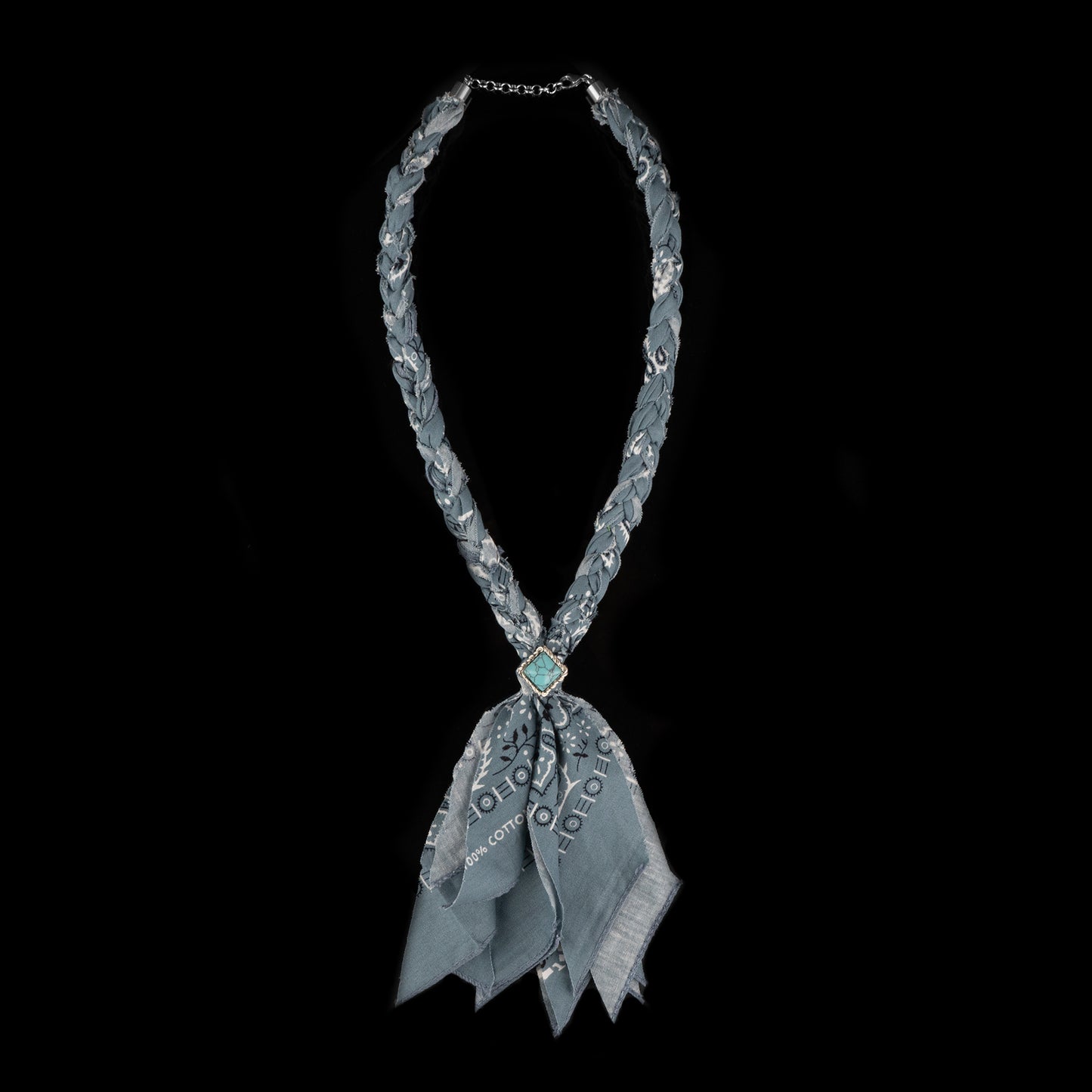 Collana gray bandana intrecciata