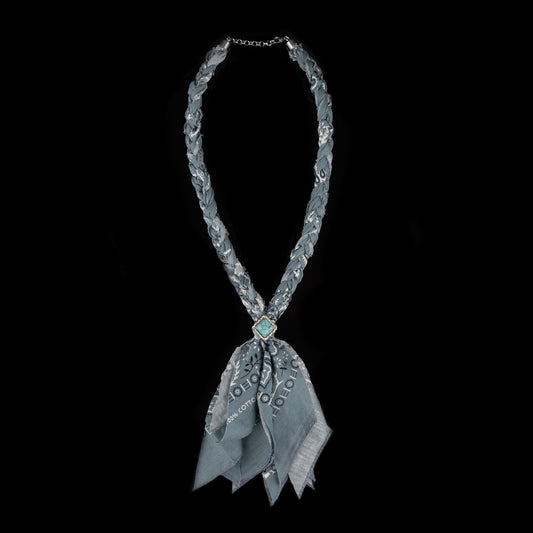 Collana gray bandana intrecciata