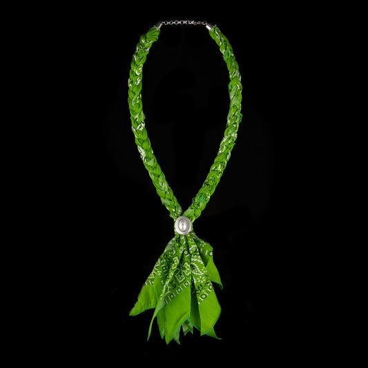 Collana lime bandana intrecciata