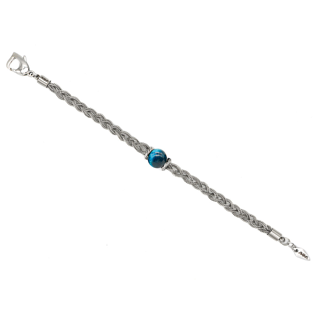 Bracciale braid stone azzurro