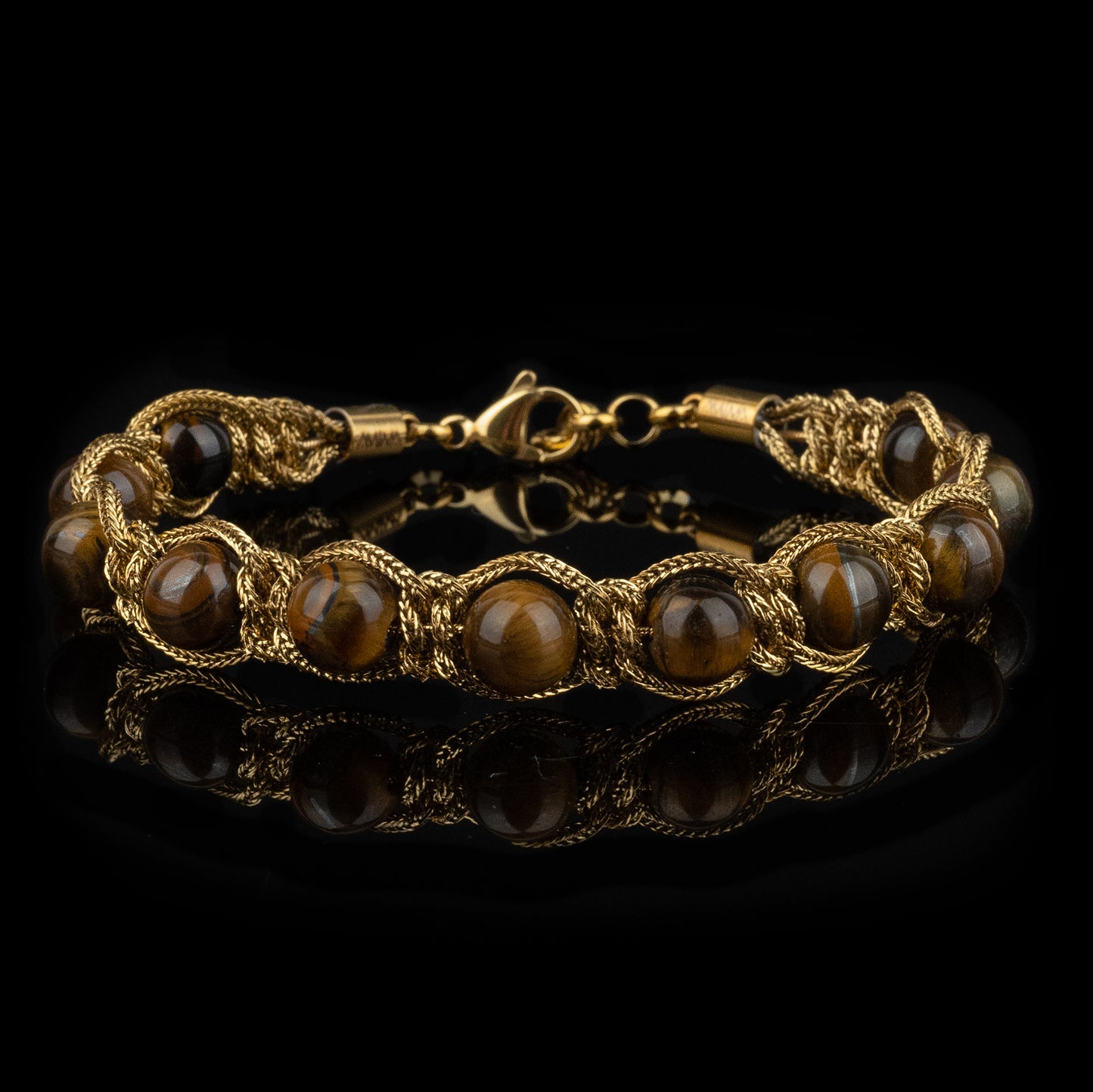 Bracciale Shamballa Oro 18kt Marrone